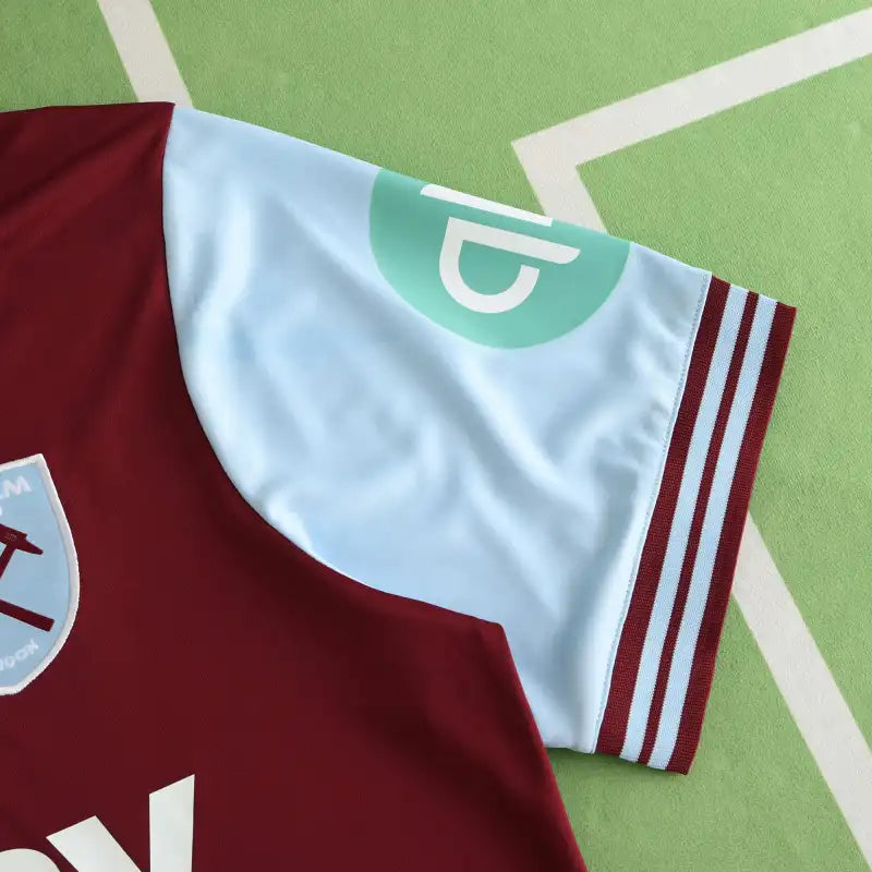 West Ham United Home Fan Version 2024/25 – Claret Premier League Football Jersey | Crossed Hammers Crest