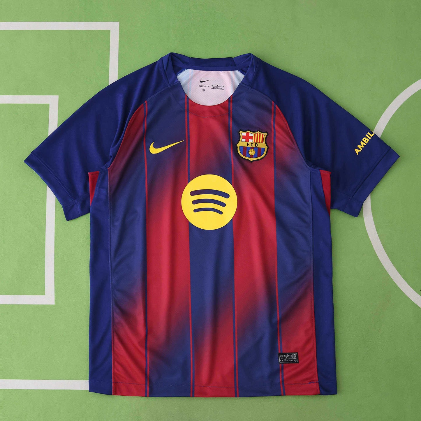 FC Barcelona Home Player Version Jersey 2025/26 — Blue Red Stripe with Ambilight TV & Custom Name