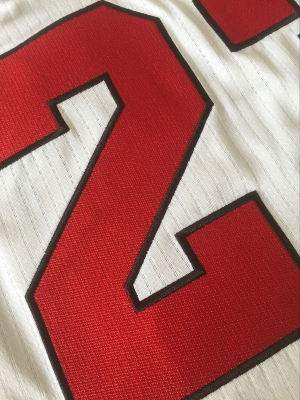 Michael Jordan #23 Chicago Bulls Mitchell & Ness 1996-97 White Home Trophy Hardwood Classics Authentic Jersey
