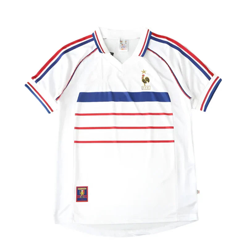 France 1998 World Cup Away Retro Fan Version Soccer Jersey