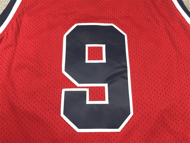 Michael Jordan #9 Team USA Mitchell & Ness 1984 Los Angeles Olympics Red Home Hardwood Classics Authentic Jersey