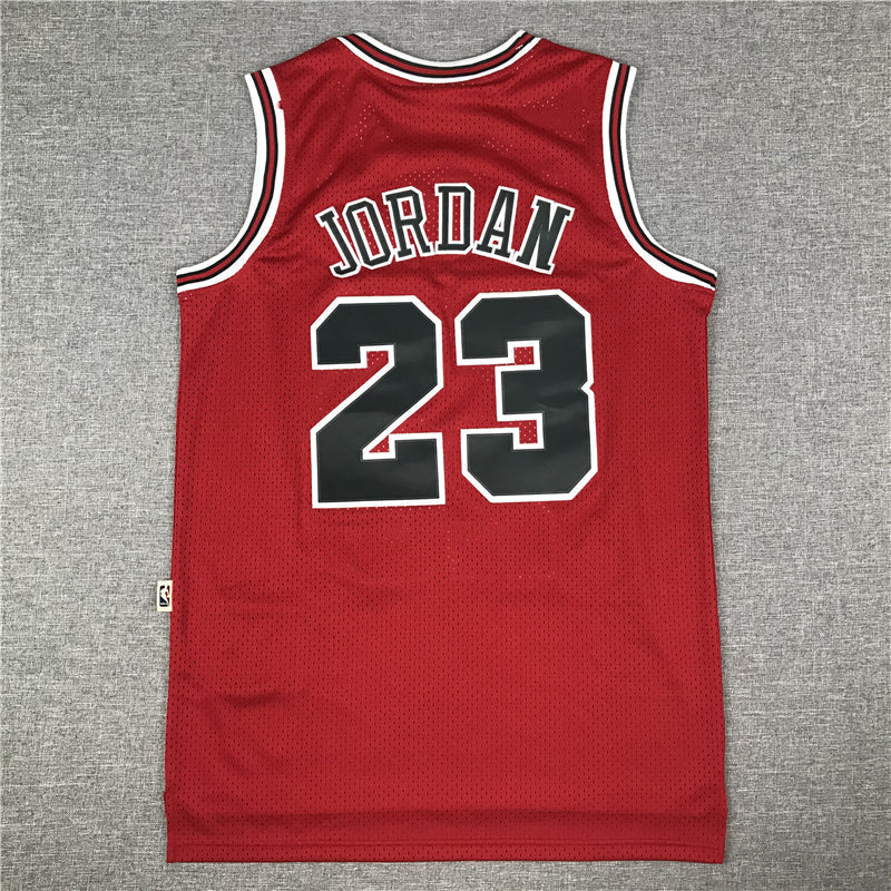 Michael Jordan #23 Chicago Bulls Mitchell & Ness Red 1996-97 Championship Trophy Patch Hardwood Classics Swingman Jersey
