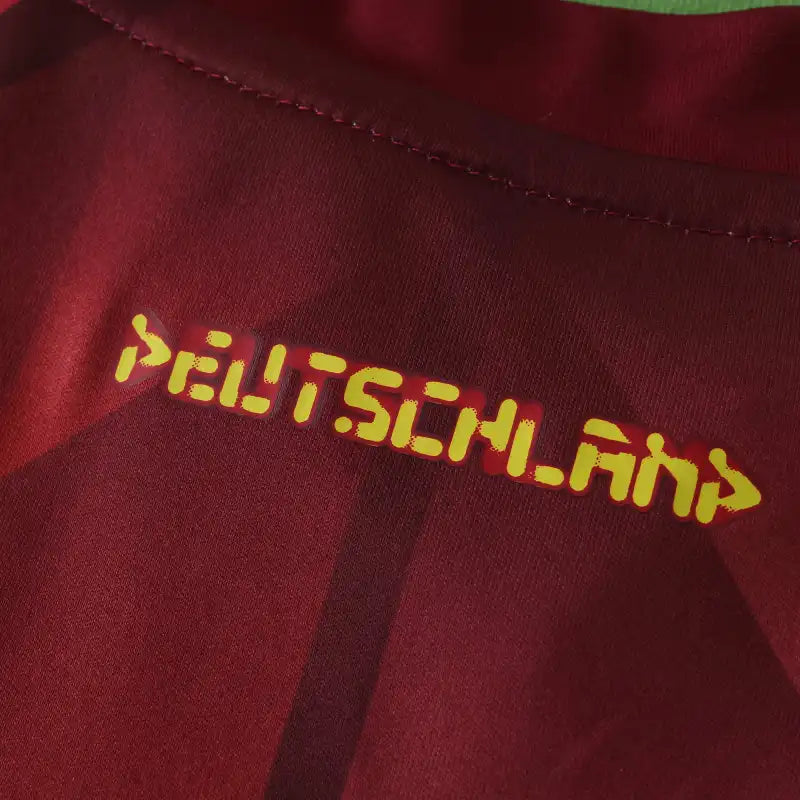 Germany National Team Away Fan Version Jersey 2025/26 – Dark Maroon Geometric Print Football Shirt