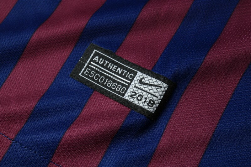 Barcelona 2018-19 Home Jersey – Blue Red Stripe Nike Rakuten Fan Version La Liga Football Shirt