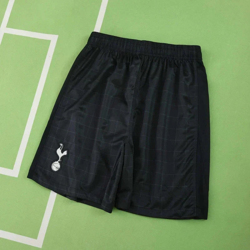 Tottenham Hotspur 2025/26 Away Shorts – All Black | Spurs Cockerel Crest | Adult Football Shorts