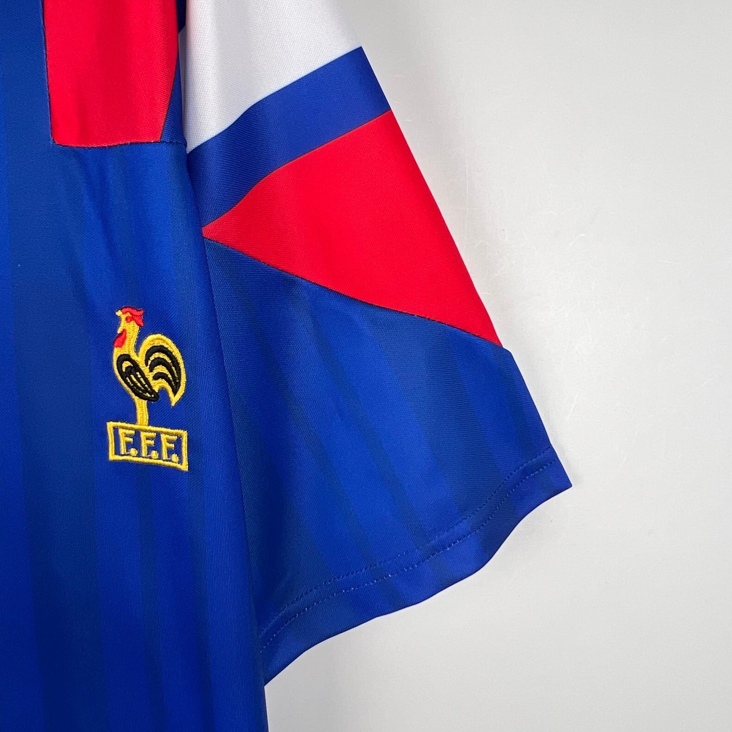 France 1992 Home Retro Jersey – Adidas Equipment Blue Tricolour Shoulder Panel Kit | Les Bleus Classic