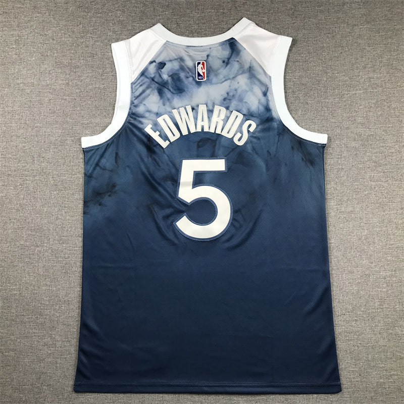 Anthony Edwards #5 Minnesota Timberwolves Blue 2023-24 City Edition Swingman Jersey – Nike Land of 10,000 Lakes