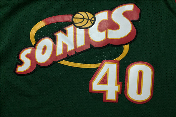 Shawn Kemp #40 Seattle SuperSonics Green 1995-96 Hardwood Classics Swingman Jersey – Mitchell & Ness