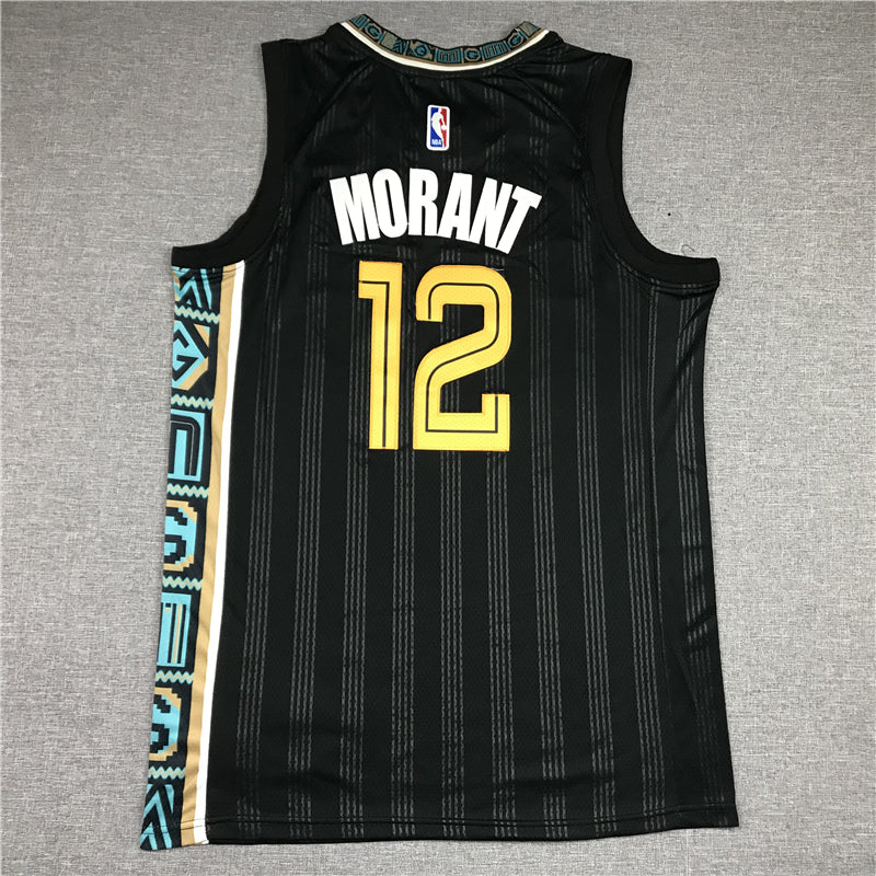 Men's Memphis Grizzlies Ja Morant Black 2020/21 Swingman Jerseys - City Edition