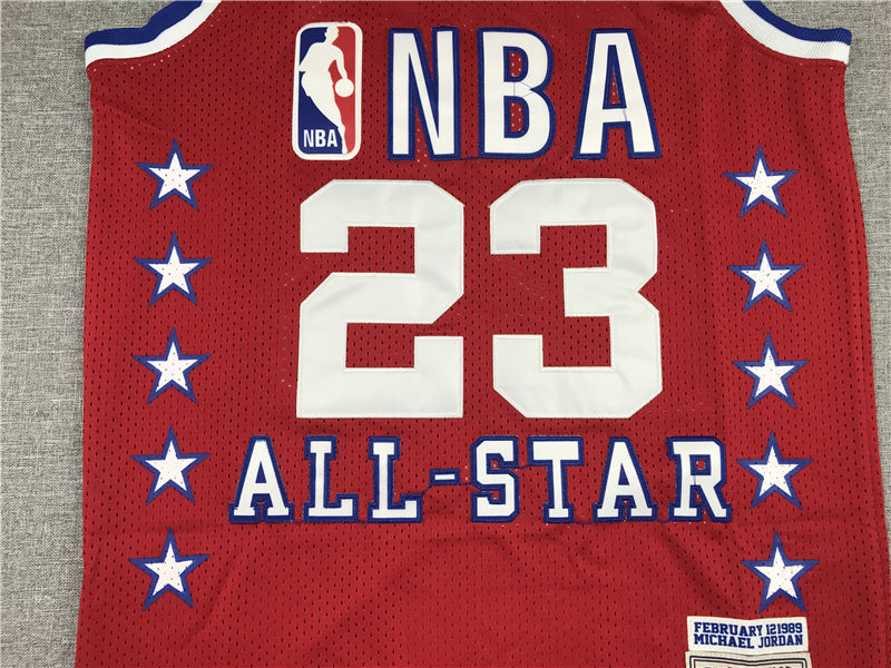 Michael Jordan #23 1989 NBA All-Star Game Mitchell & Ness Red East Hardwood Classics Authentic Jersey