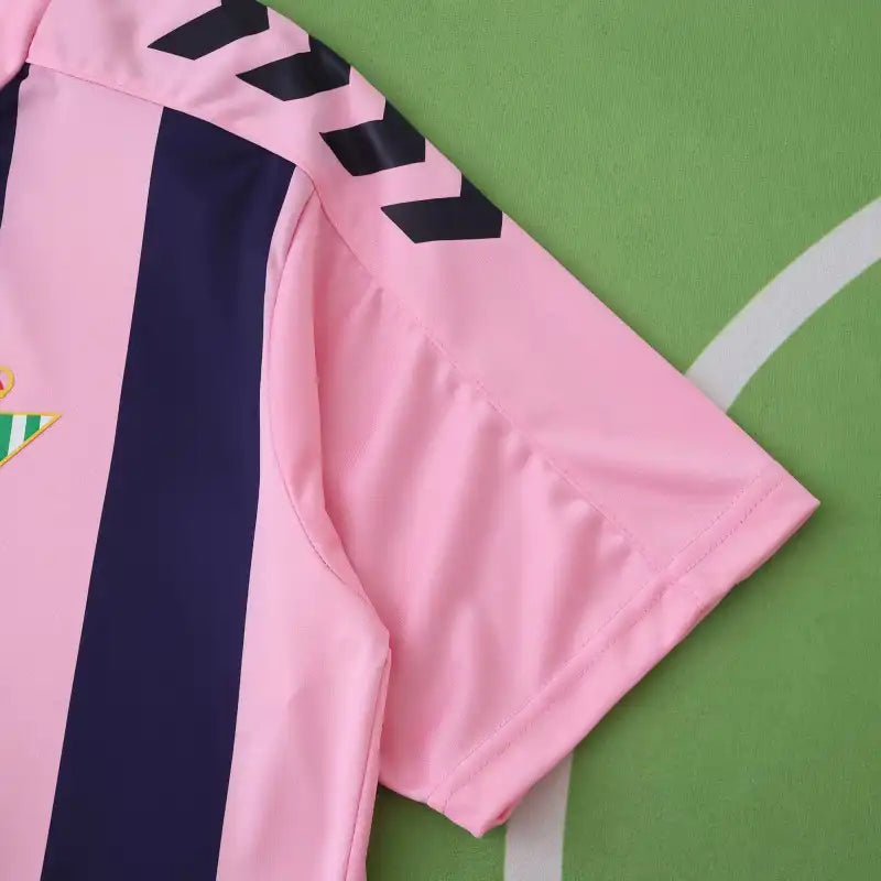 Real Betis Balompié Concept Fan Version 2025/26 – Navy & Pink Vertical Stripe La Liga Football Jersey | Betis Crest