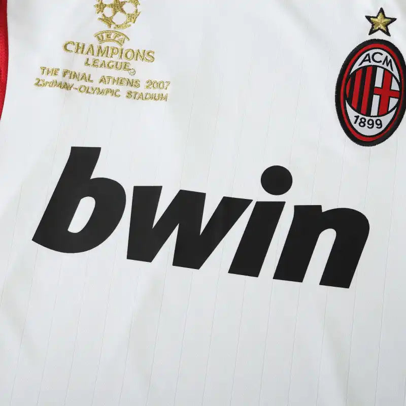 A.C. Milan Away Retro Soccer Jersey 2006/07 – Fan Version | Kaká #22 | Custom Name & Number