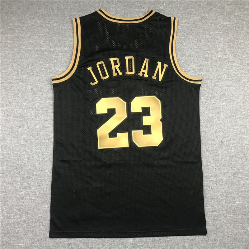 Michael Jordan #23 Chicago Bulls Mitchell & Ness Black Gold 1997-98 NBA Finals Hardwood Classics Swingman Jersey