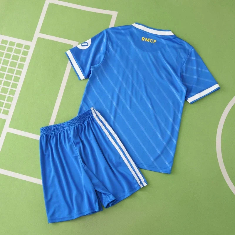 Real Madrid CF Third Kids Kit 2025/26 – Children's Royal Blue Football Jersey & Shorts Set
