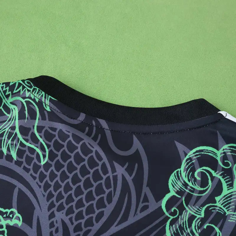 Real Madrid CF Dragon Fan Version Jersey 2024/25 – Black & Green Football Shirt