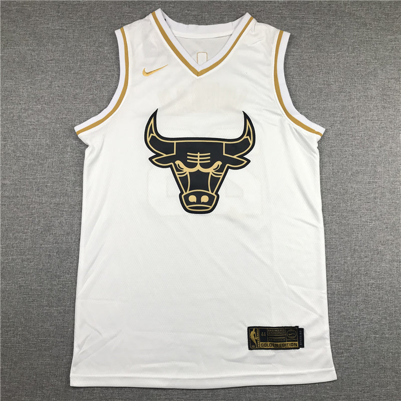 Michael Jordan #23 Chicago Bulls Nike White Golden Edition Swingman Jersey