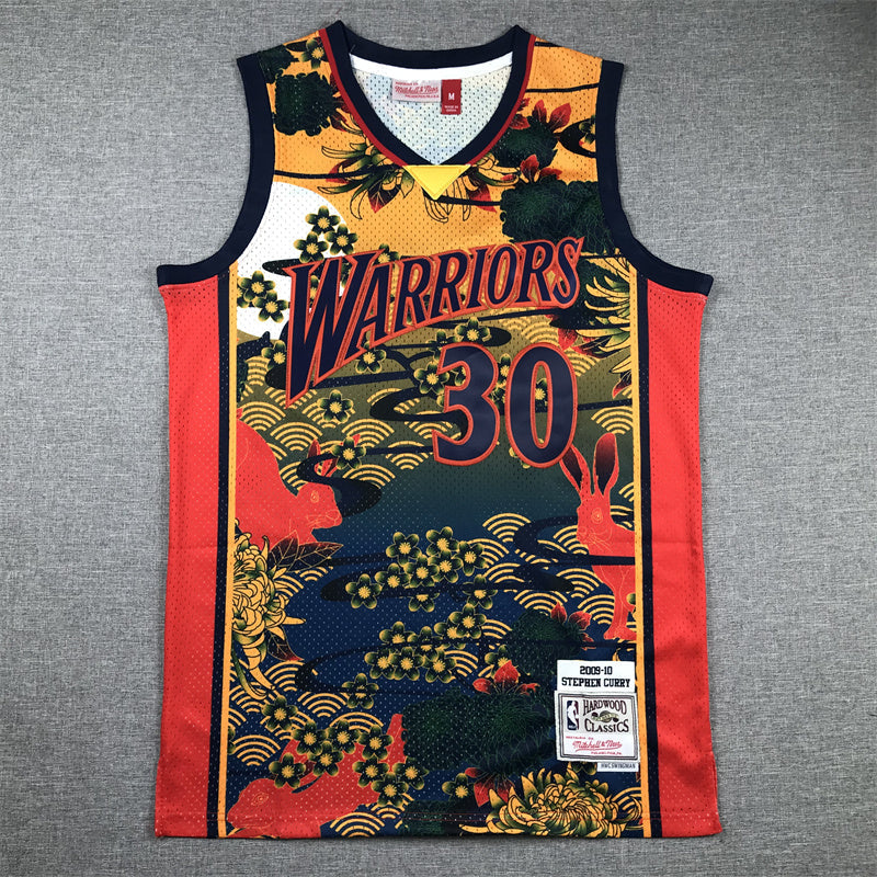 Stephen Curry #30 Golden State Warriors Mitchell & Ness 2023 Year of the Rabbit Chinese New Year Limited Edition Hardwood Classics Swingman Jersey