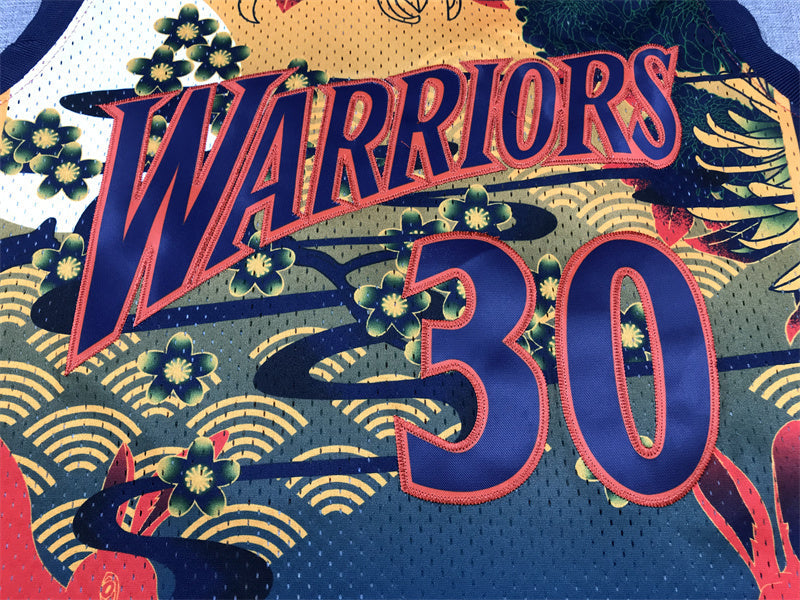 Stephen Curry #30 Golden State Warriors Mitchell & Ness 2023 Year of the Rabbit Chinese New Year Limited Edition Hardwood Classics Swingman Jersey