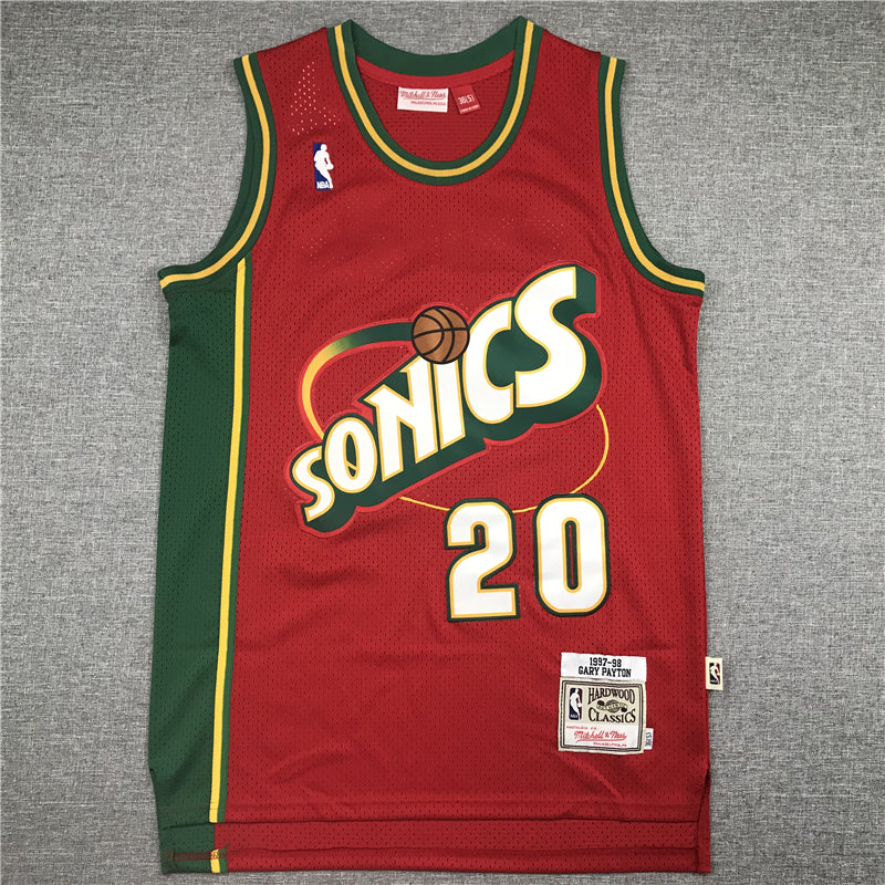 Gary Payton #20 Seattle SuperSonics Red 1997-98 Hardwood Classics Swingman Jersey – Mitchell & Ness