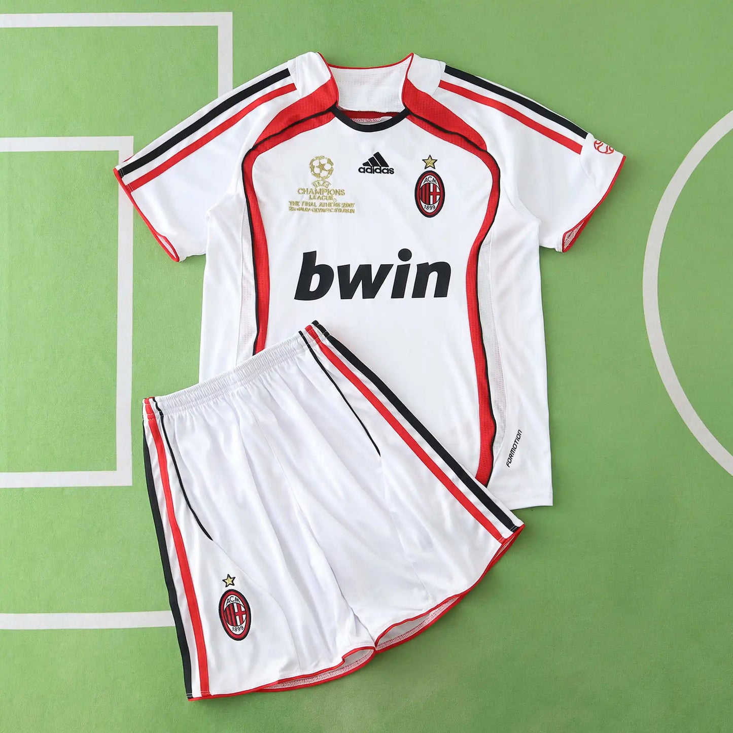 A.C. Milan Away Retro Kids Kit 2006/07 – Children's Soccer Jersey | Kaká #22 | Custom Name & Number