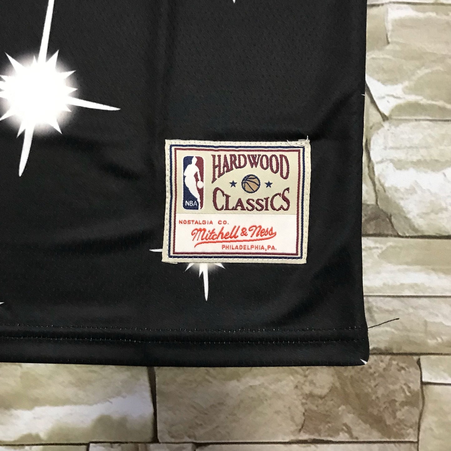Michael Jordan #23 Chicago Bulls Mitchell & Ness Black Starry Night Flame Gradient Hardwood Classics Swingman Jersey