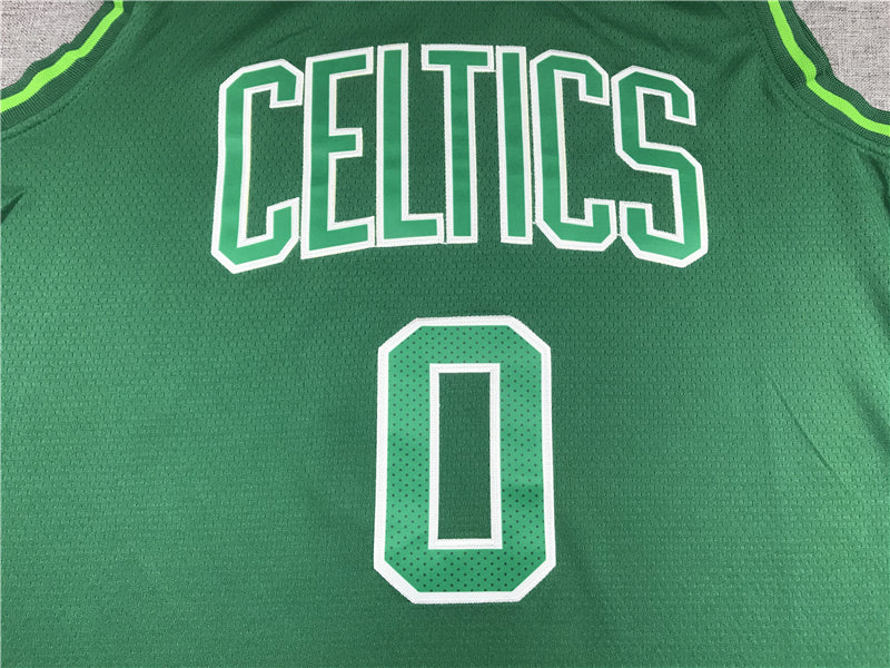 Men's Boston Celtics Jayson Tatum #0 Green Swingman Player Jerseys