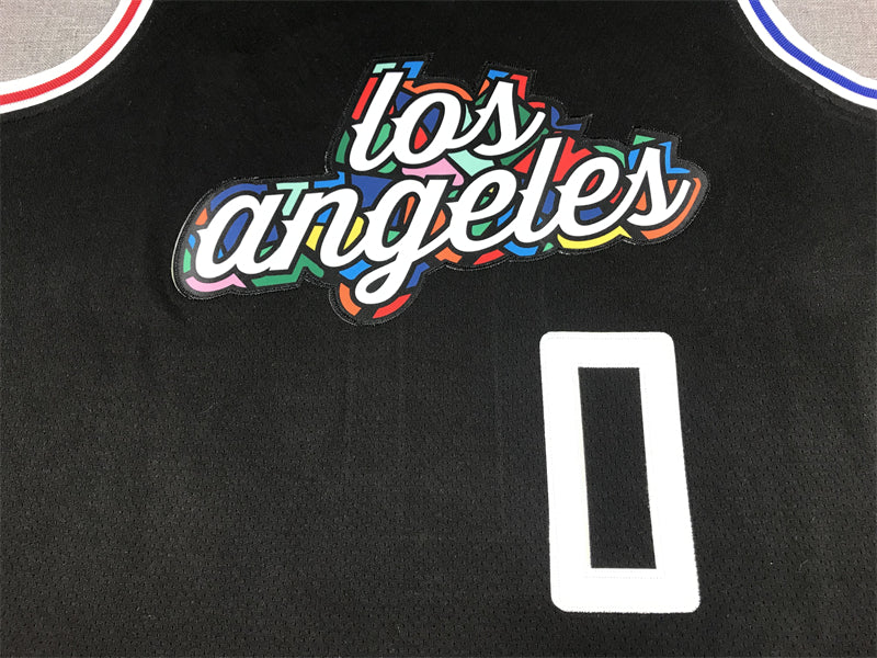Men's LA Clippers Russell Westbrook #0 Black 2022/23 Fastbreak Jerseys - City Edition
