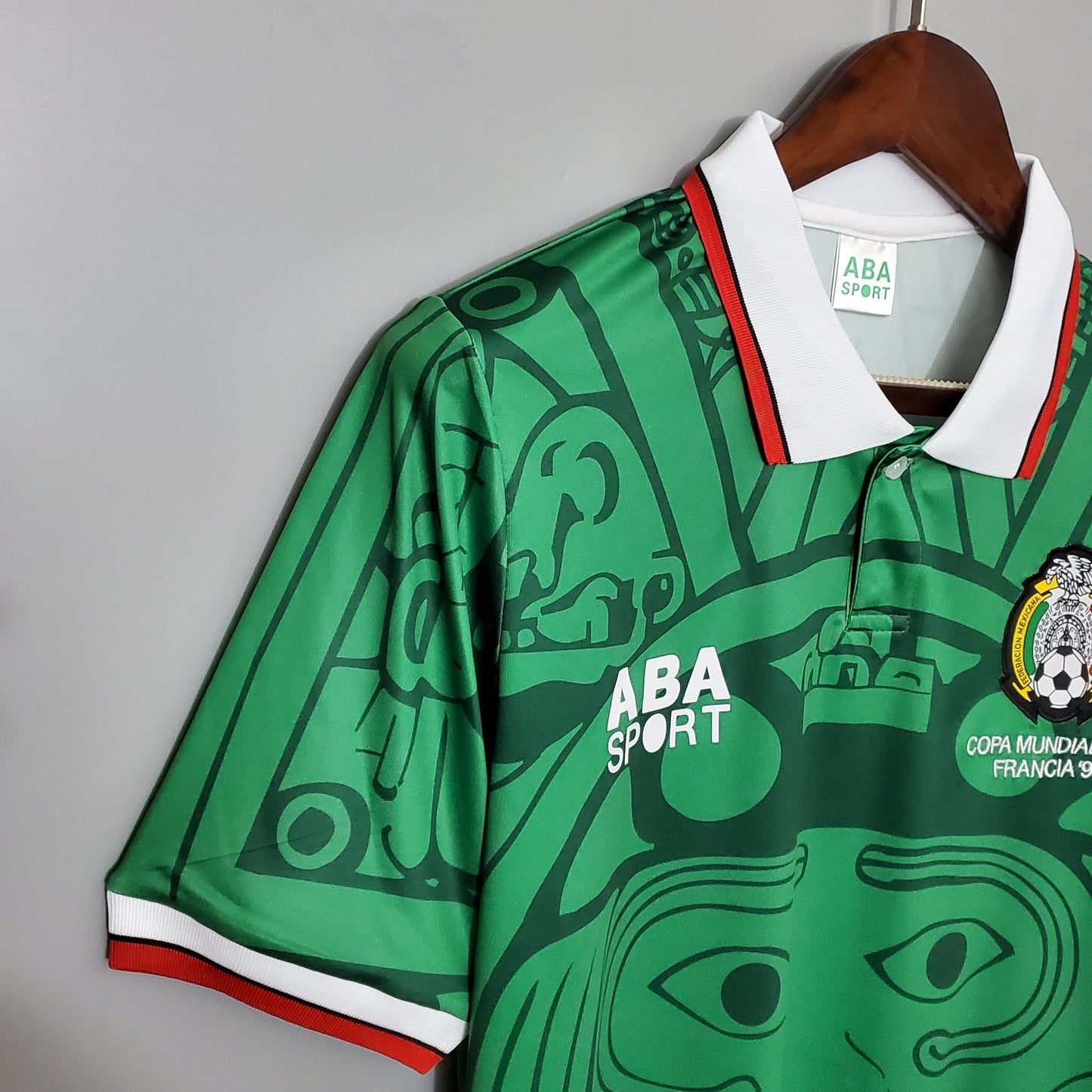 Mexico 1998 World Cup Home Retro Soccer Jersey – ABA Sport FMF Aztec Mask Márquez Hernández Kit
