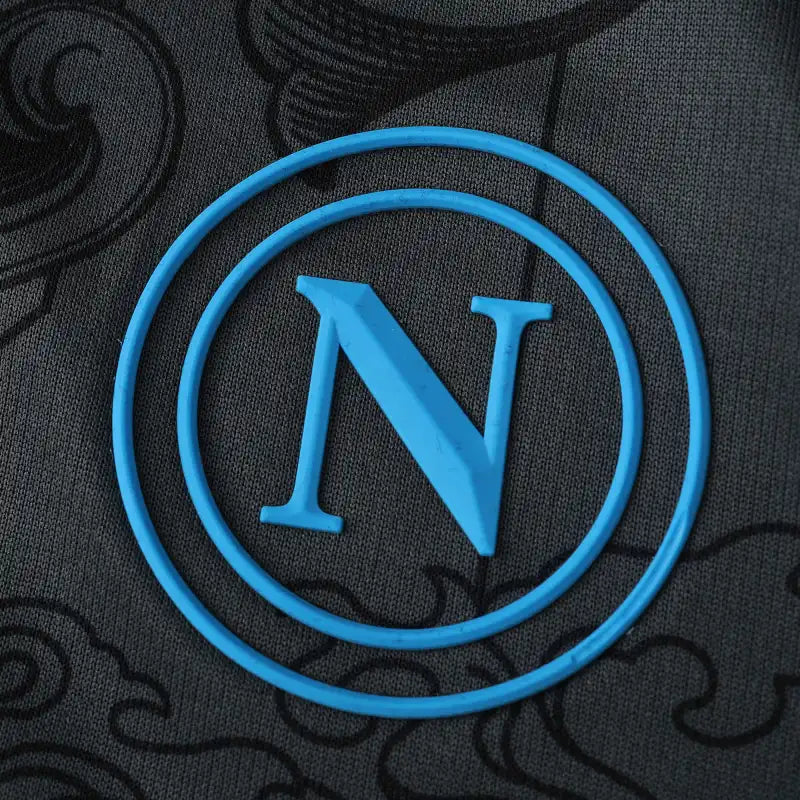 S.S.C. Napoli Third Fan Version 2024/25 – Black Samurai Jacquard Football Jersey