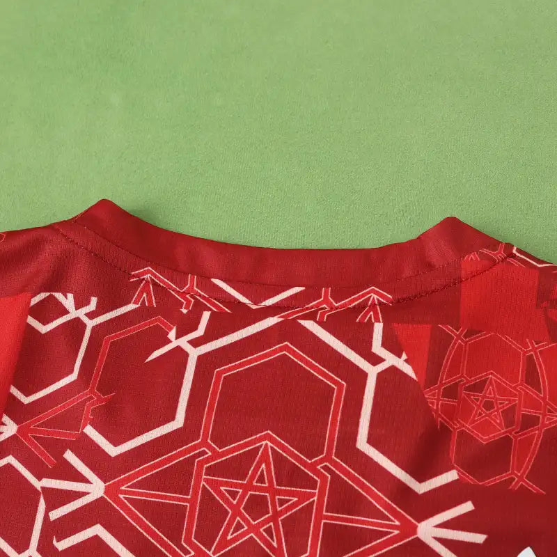 Morocco National Team 2025/26 Training Jersey – Red & Green Fan Version