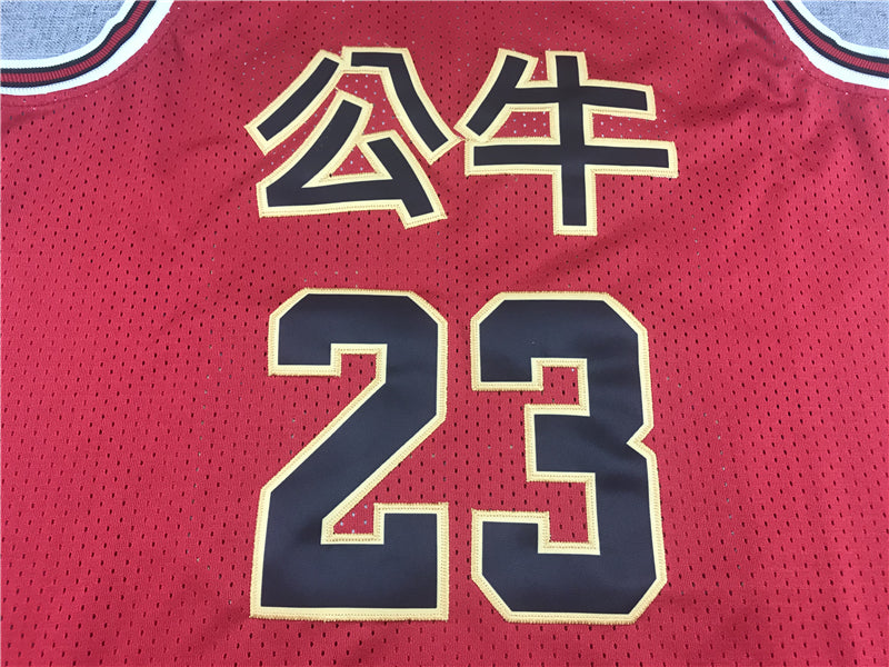 Michael Jordan #23 Chicago Bulls Mitchell & Ness Red Chinese Edition "公牛" Hardwood Classics Swingman Jersey