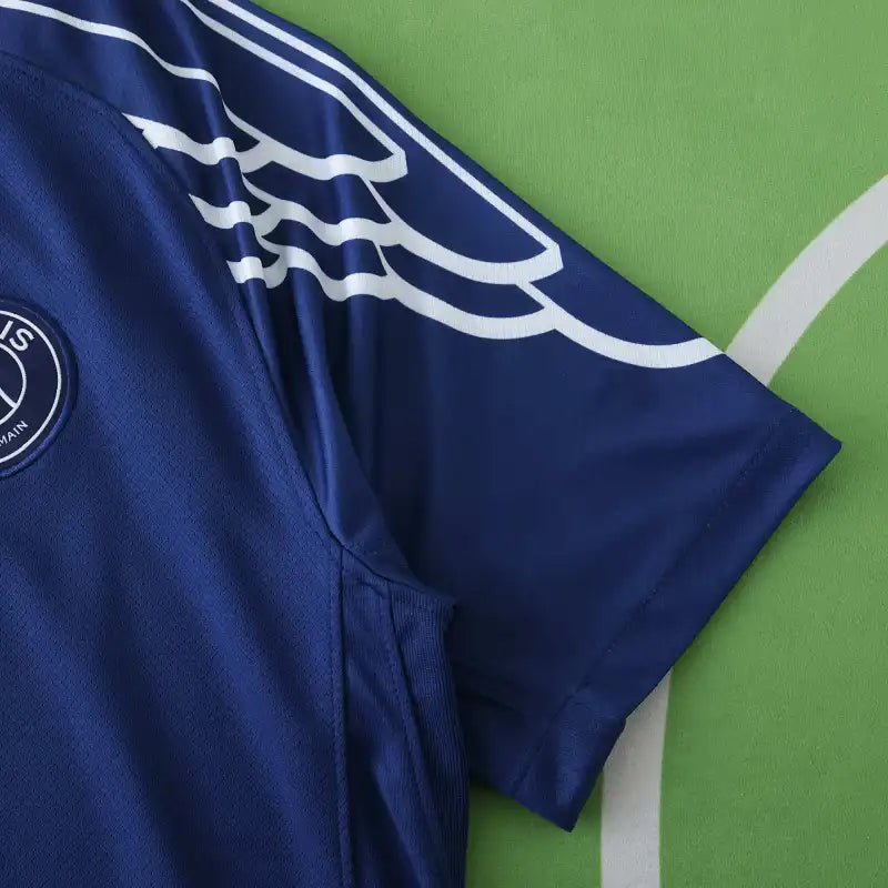 PSG 2024/25 Third Jersey – Navy Blue Wing Outline Kvaratskhelia Dembélé Fan Version
