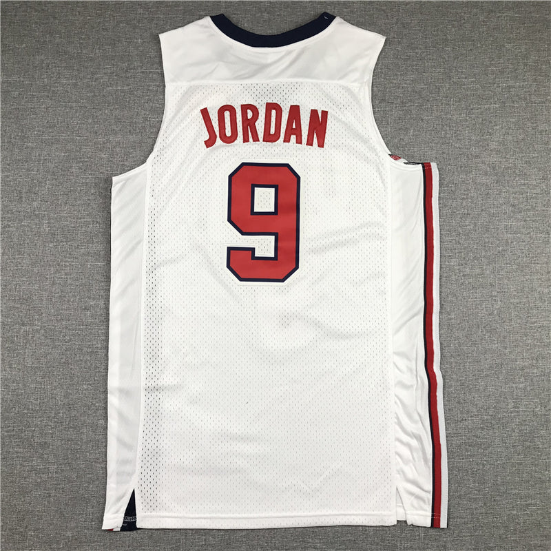 Michael Jordan #9 Team USA Nike 1992 Barcelona Olympics Dream Team White Home Swingman Jersey
