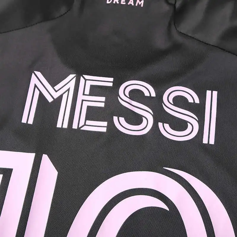 Inter Miami CF Away Fan Version Jersey 2023/24 – Black & Pink Adidas Football Shirt