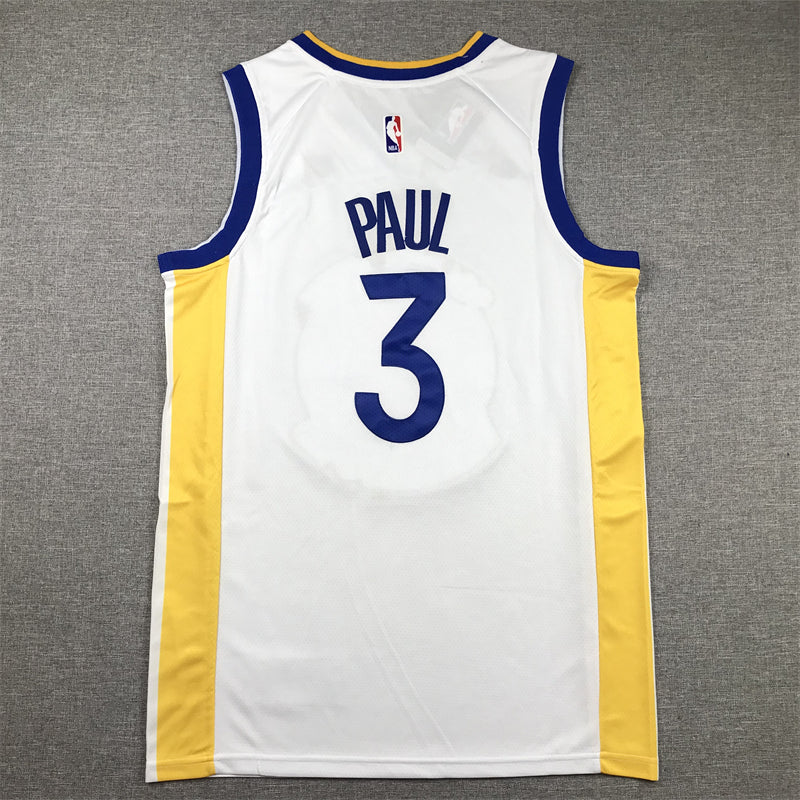 Men's Golden State Warriors Chris Paul #3 White Fast Break Player Jerseys - Association Edition