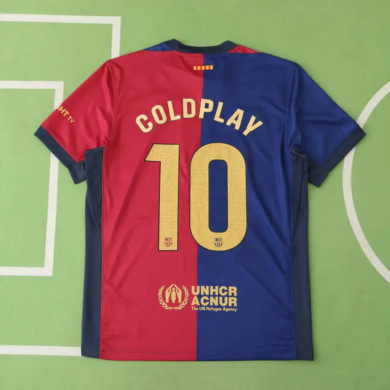 FC Barcelona x Coldplay x Spotify 2024/25 Home Fan Version Soccer Jersey