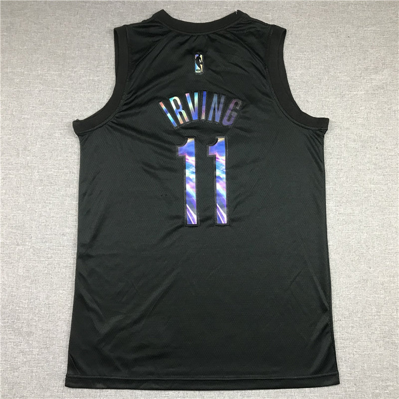 Kyrie Irving #11 Brooklyn Nets Iridescent Holographic Swingman Jersey – Black NBA Fan Gear