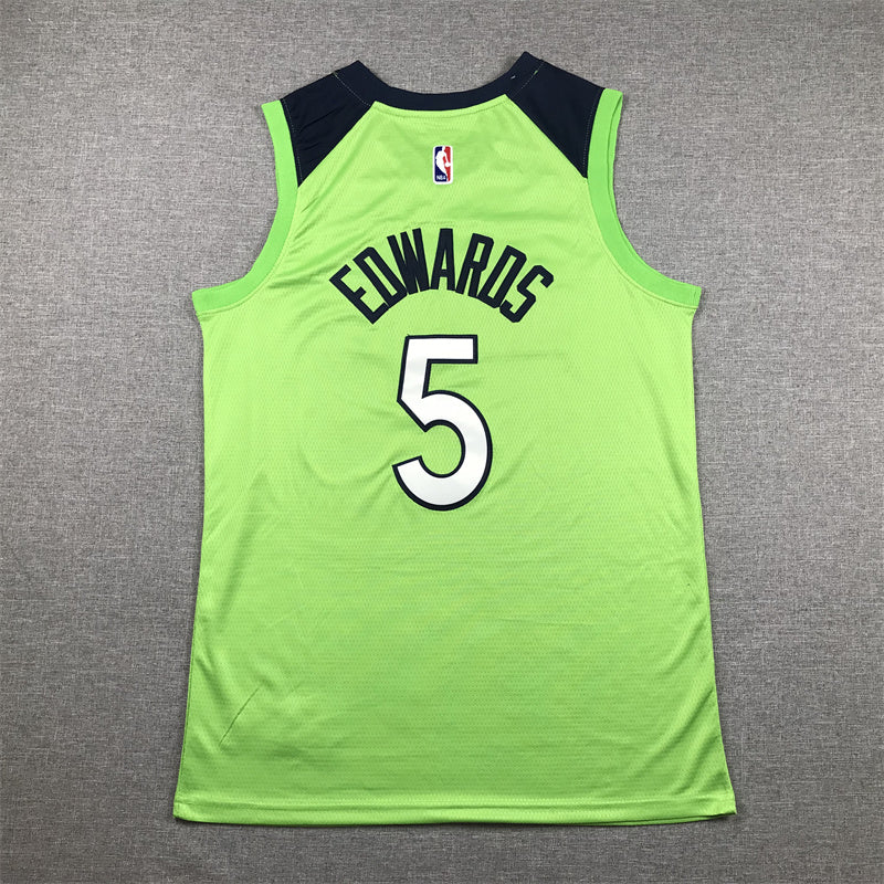 Anthony Edwards #5 Minnesota Timberwolves Neon Green Icon Edition Swingman Jersey – Jordan Brand