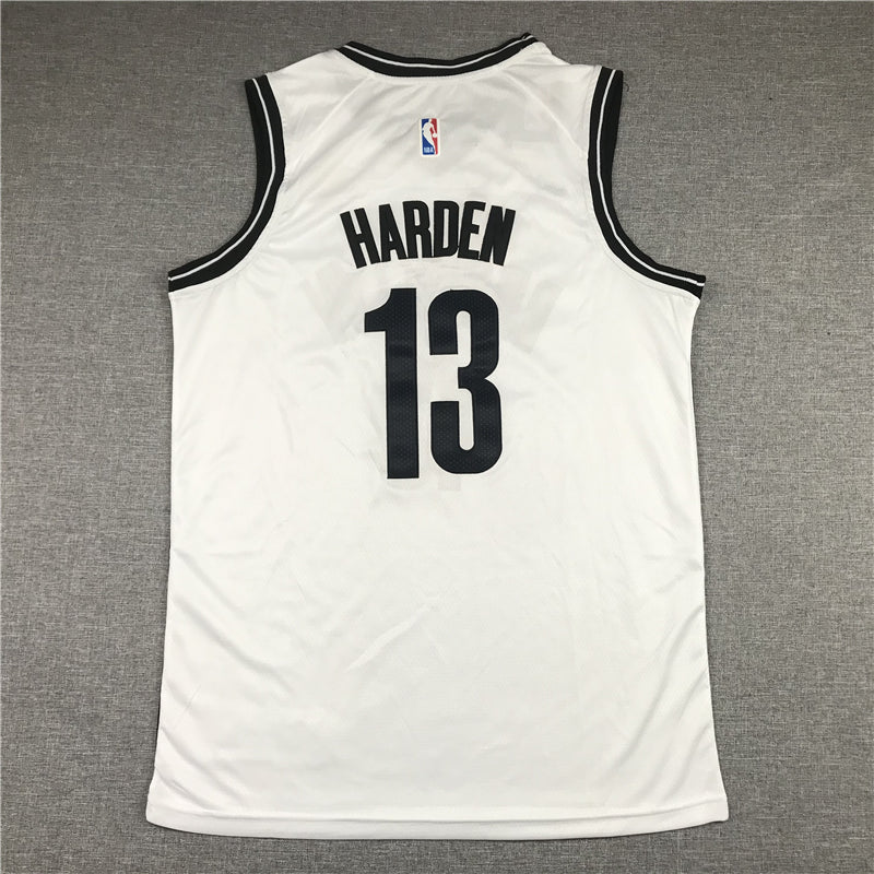 Men's Brooklyn Nets James Harden White 2020/21 Fast Break Replica Jerseys