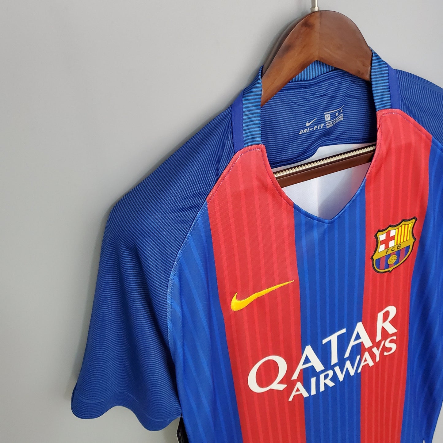 FC Barcelona 2016-17 Home Jersey – Blue Red Stripe Nike Qatar Airways Retro Football Shirt | MSN Last Season