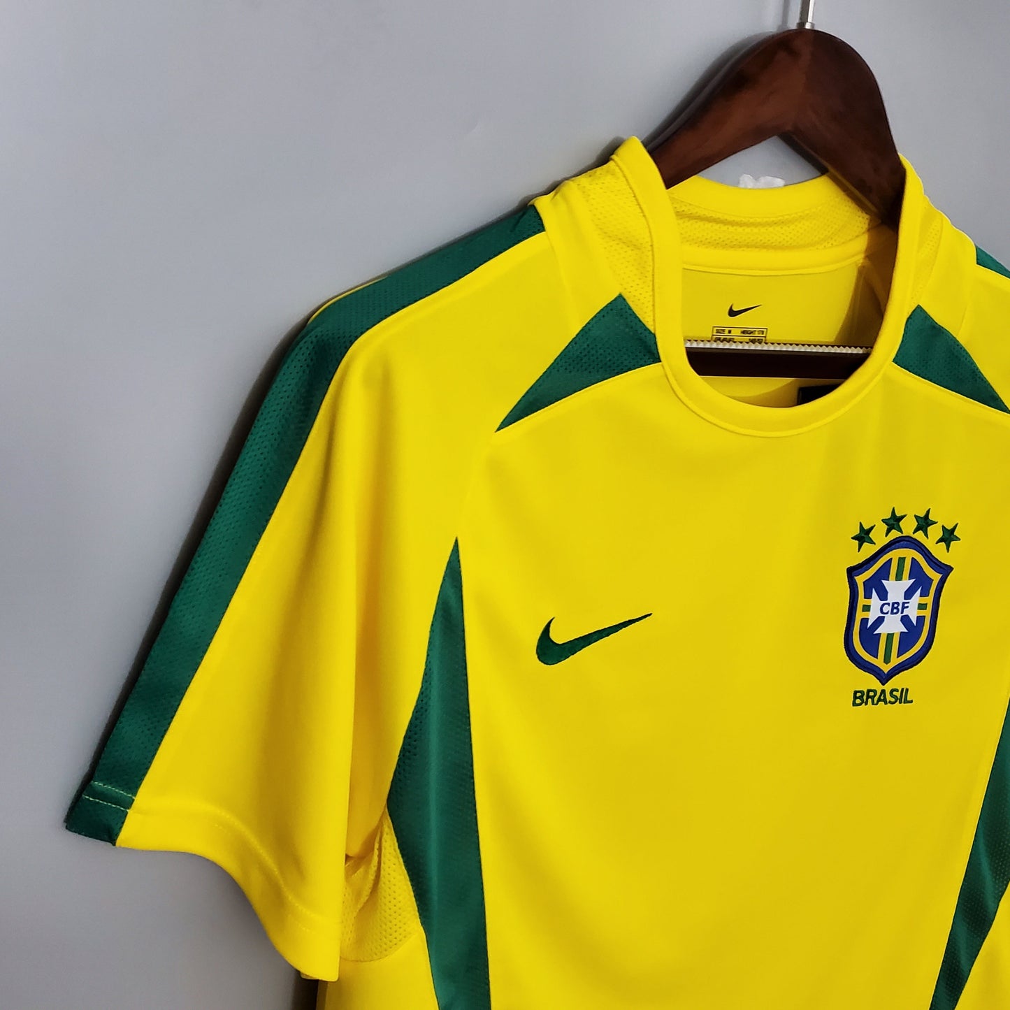 Brazil 2002 World Cup Home Retro Soccer Jersey – Nike CBF Ronaldo Ronaldinho Rivaldo Roberto Carlos Kaka Kit