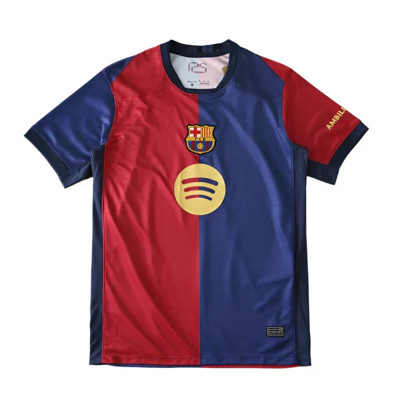 FC Barcelona x Spotify 2024/25 Home 125th Anniversary Fan Version Soccer Jersey