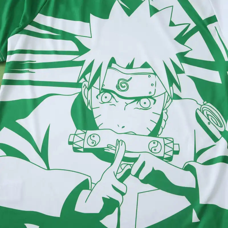Real Betis Balompié × Naruto Fan Version 2024/25 – Green & White Naruto Uzumaki Graphic La Liga Football Jersey | Anime Collab Kit