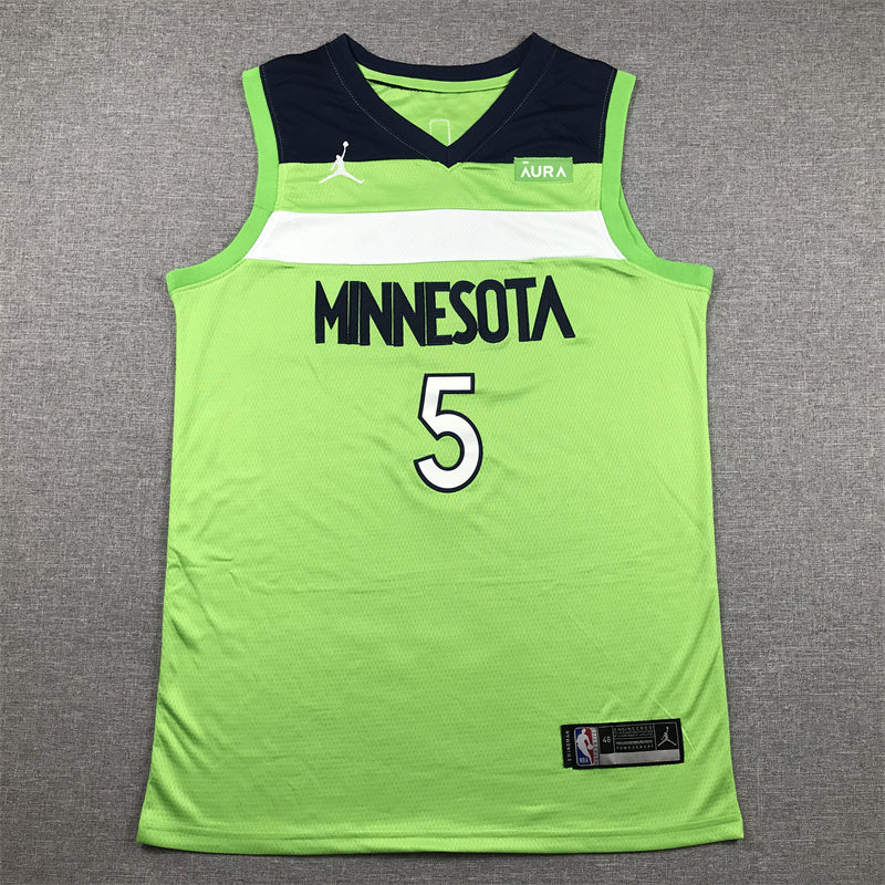 Anthony Edwards #5 Minnesota Timberwolves Neon Green Icon Edition Swingman Jersey – Jordan Brand