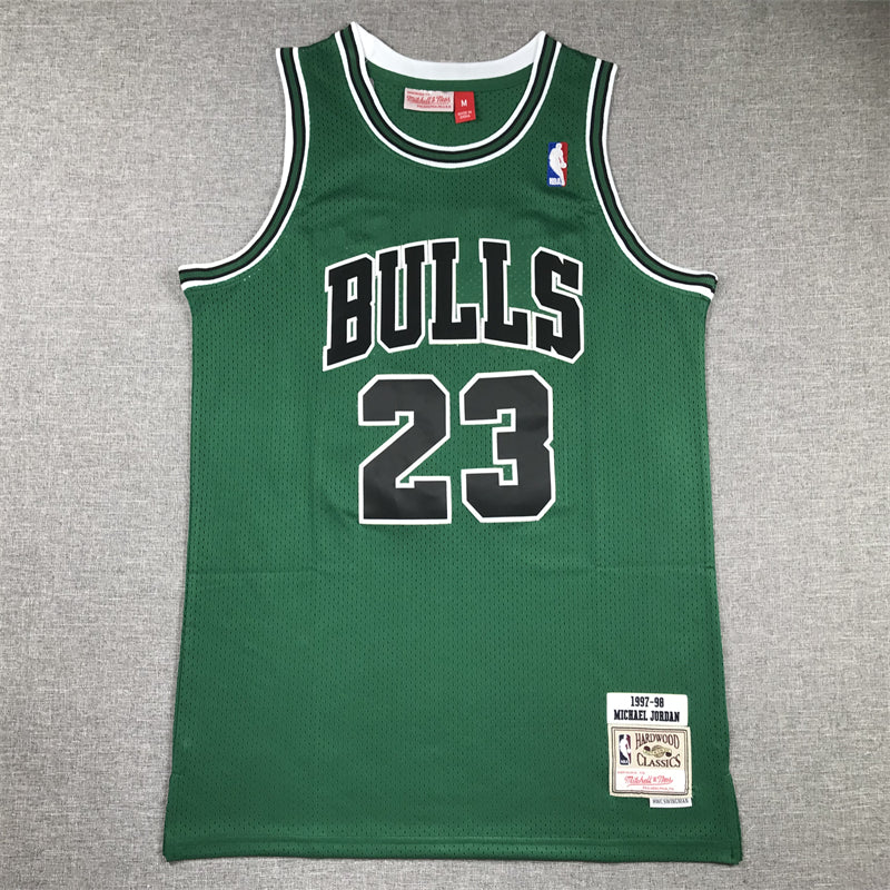Michael Jordan #23 Chicago Bulls Mitchell & Ness Green 1997-98 St. Patrick's Day Hardwood Classics Swingman Jersey