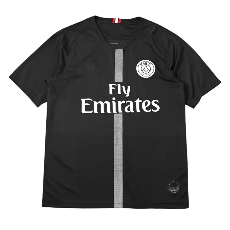 PSG 2018/19 Champions League Third Jersey – Black Jordan Brand Neymar Mbappe Fan Version