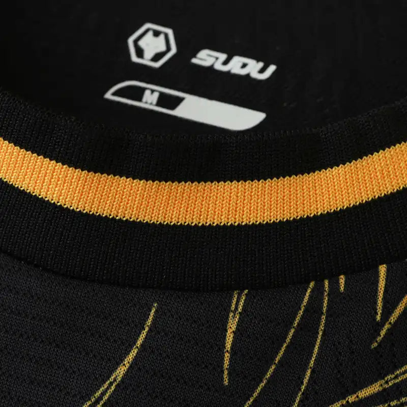 Wolverhampton Wanderers Away Fan Version 2024/25 – Black & Gold Premier League Football Jersey | Wolves SUDU Kit