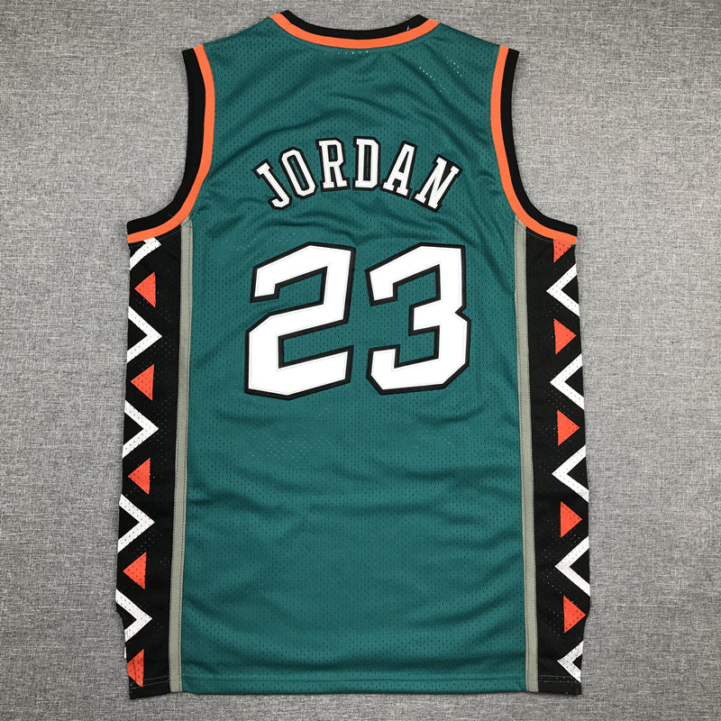Michael Jordan #23 1996 NBA All-Star Game Mitchell & Ness Teal Geometric Hardwood Classics Swingman Jersey