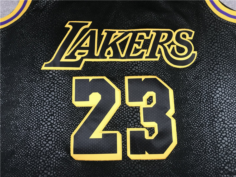 LeBron James #23 Los Angeles Lakers Black 2019-20 "Mamba" City Edition Lore Series Swingman Jersey