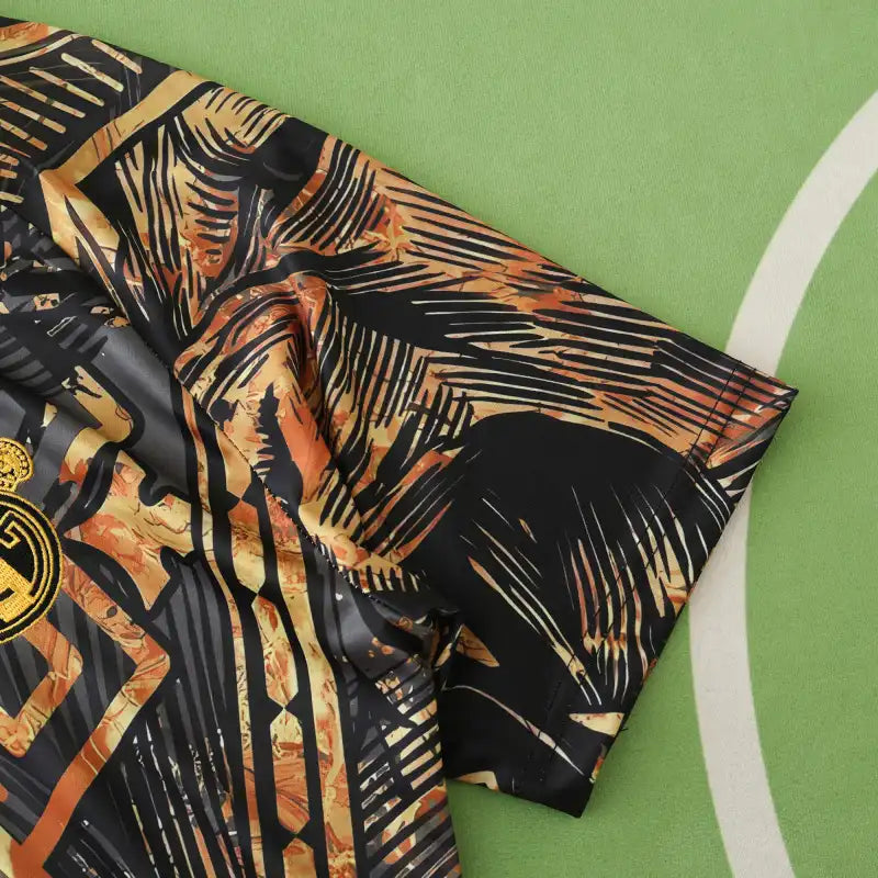 Real Madrid 2024/25 Black Gold Lion Concept Jersey – King of Madrid Adidas Fan Version
